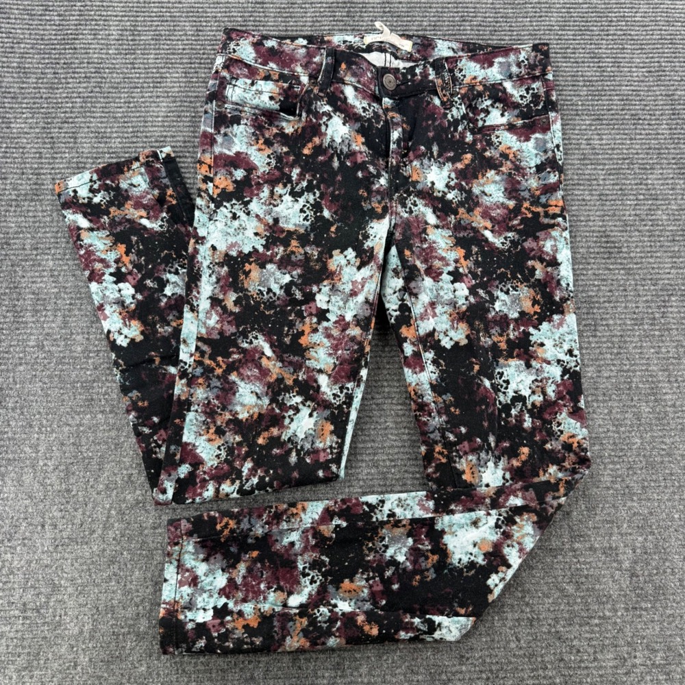 BCBGeneration Brulee Womens 30 Multi Abstract Print Skinny Jeans Colorful